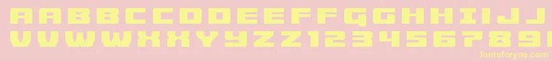 Шрифт Cruiserfortresstitle – жёлтые шрифты на розовом фоне