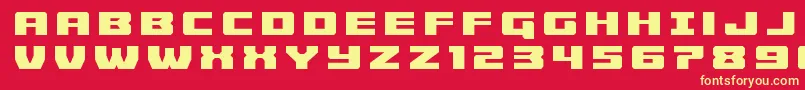 Cruiserfortresstitle Font – Yellow Fonts on Red Background