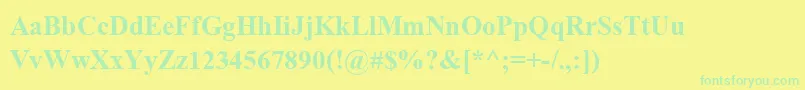 ShonarBanglaBold Font – Green Fonts on Yellow Background