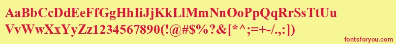ShonarBanglaBold Font – Red Fonts on Yellow Background