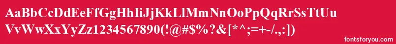 フォントShonarBanglaBold – 赤い背景に白い文字