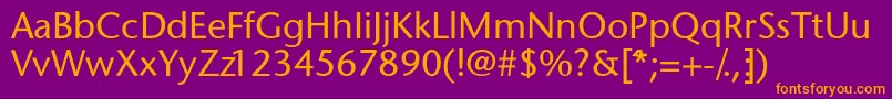 Gioanassk Font – Orange Fonts on Purple Background