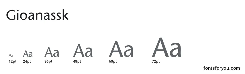 Gioanassk Font Sizes