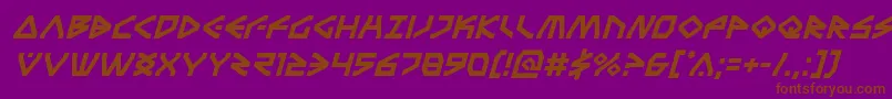 Terrafirmaital Font – Brown Fonts on Purple Background