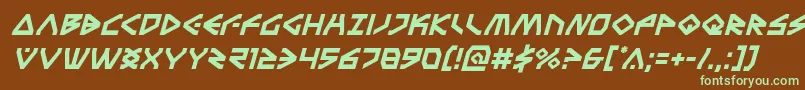 Terrafirmaital Font – Green Fonts on Brown Background
