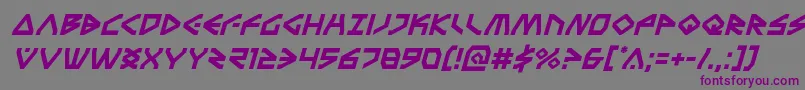 Terrafirmaital Font – Purple Fonts on Gray Background
