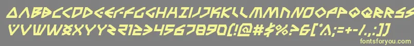 Terrafirmaital Font – Yellow Fonts on Gray Background