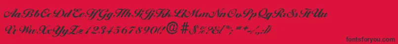 BallantinesantiqueHeavyRegular Font – Black Fonts on Red Background