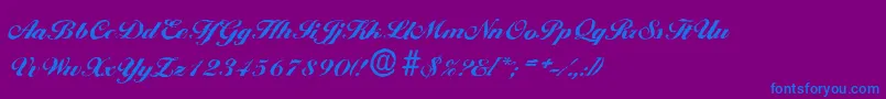 BallantinesantiqueHeavyRegular-Schriftart – Blaue Schriften auf violettem Hintergrund