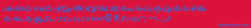 BallantinesantiqueHeavyRegular Font – Blue Fonts on Red Background