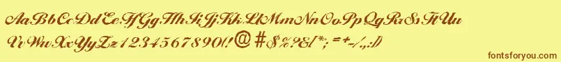 BallantinesantiqueHeavyRegular Font – Brown Fonts on Yellow Background