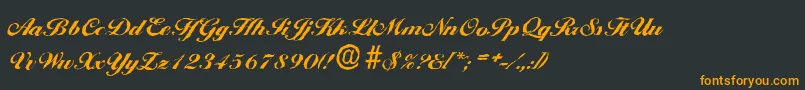 BallantinesantiqueHeavyRegular Font – Orange Fonts on Black Background