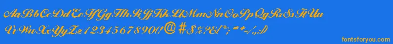 BallantinesantiqueHeavyRegular Font – Orange Fonts on Blue Background