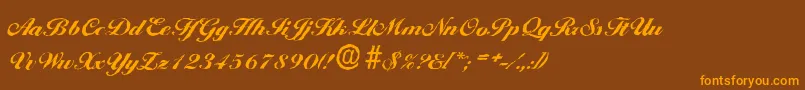 BallantinesantiqueHeavyRegular Font – Orange Fonts on Brown Background