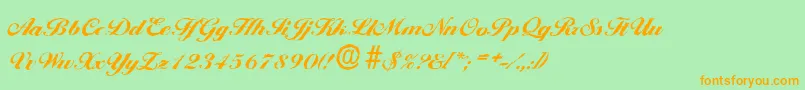 BallantinesantiqueHeavyRegular Font – Orange Fonts on Green Background