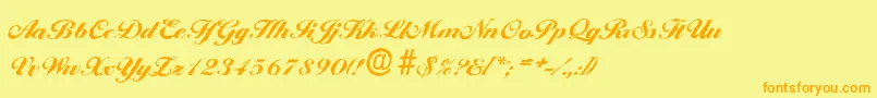 BallantinesantiqueHeavyRegular Font – Orange Fonts on Yellow Background