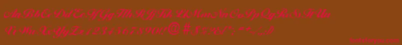 BallantinesantiqueHeavyRegular Font – Red Fonts on Brown Background