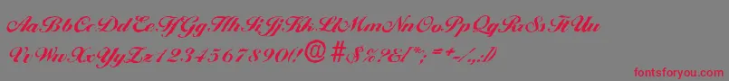 BallantinesantiqueHeavyRegular Font – Red Fonts on Gray Background
