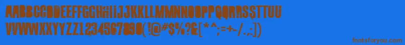 OctynazRegular Font – Brown Fonts on Blue Background