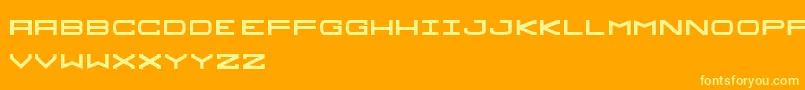 Sprawl Font – Yellow Fonts on Orange Background