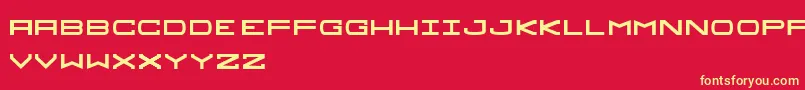 Sprawl Font – Yellow Fonts on Red Background