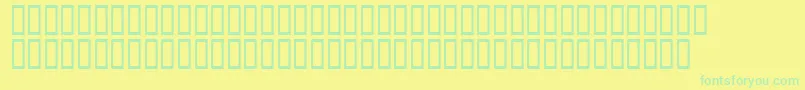 Fonte AScratchedRemix – fontes verdes em um fundo amarelo
