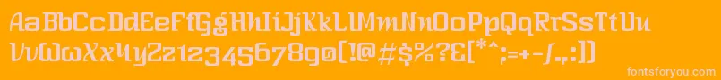 Thresxcd Font – Pink Fonts on Orange Background