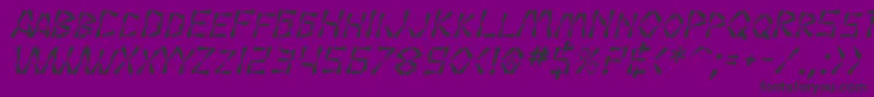 SfWasabiItalic Font – Black Fonts on Purple Background