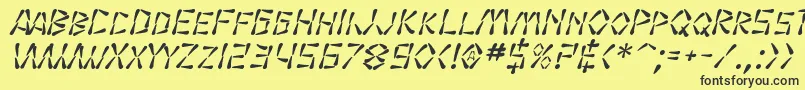 fuente SfWasabiItalic – Fuentes Negras Sobre Fondo Amarillo