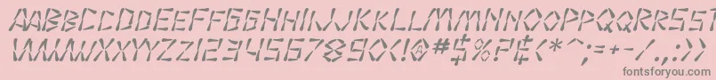 Czcionka SfWasabiItalic – szare czcionki na różowym tle