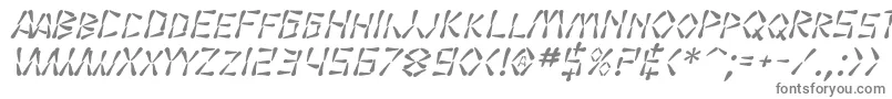フォントSfWasabiItalic – 白い背景に灰色の文字