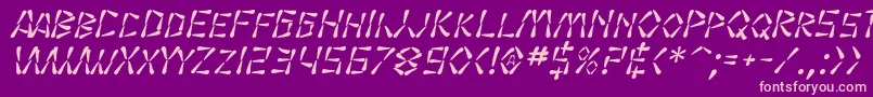 Шрифт SfWasabiItalic – розовые шрифты на фиолетовом фоне