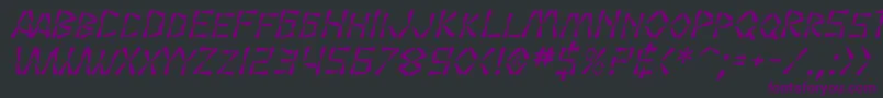 Fonte SfWasabiItalic – fontes roxas em um fundo preto