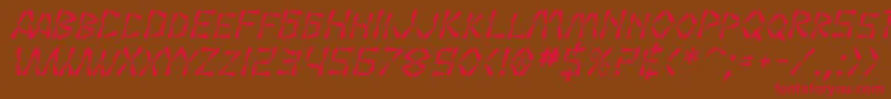 SfWasabiItalic Font – Red Fonts on Brown Background