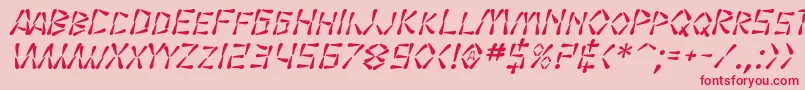SfWasabiItalic Font – Red Fonts on Pink Background