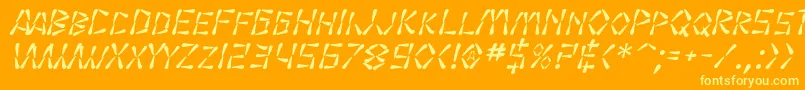 fuente SfWasabiItalic – Fuentes Amarillas Sobre Fondo Naranja