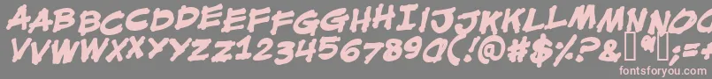 MouthBreatherBbBold Font – Pink Fonts on Gray Background