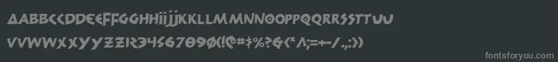 フォント300 – 黒い背景に灰色の文字