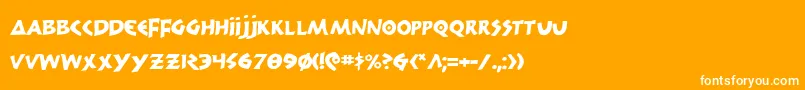 フォント300 – オレンジの背景に白い文字