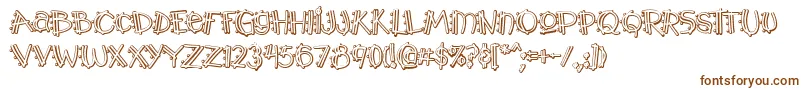 Y2kpopmuzoutaoe Font – Brown Fonts on White Background