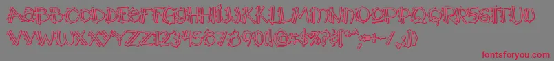 Police Y2kpopmuzoutaoe – polices rouges sur fond gris