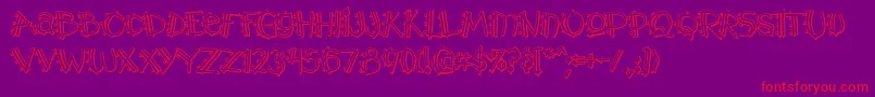 Y2kpopmuzoutaoe Font – Red Fonts on Purple Background