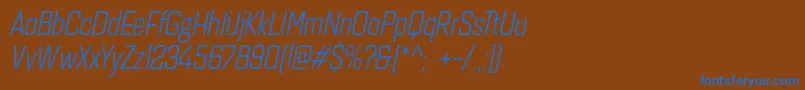 Шрифт Quarcacondbookitalic – синие шрифты на коричневом фоне