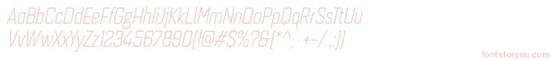フォントQuarcacondbookitalic – 白い背景にピンクのフォント