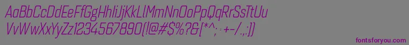 Quarcacondbookitalic Font – Purple Fonts on Gray Background