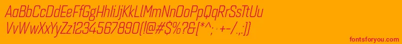 Quarcacondbookitalic Font – Red Fonts on Orange Background