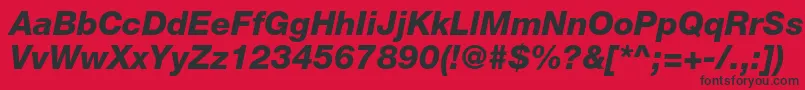 HelveticaneueltstdHvit Font – Black Fonts on Red Background