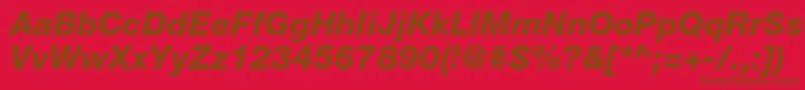 HelveticaneueltstdHvit Font – Brown Fonts on Red Background