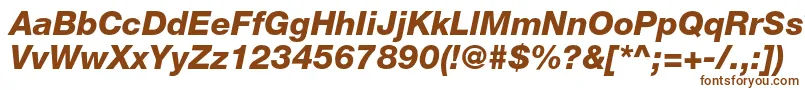 HelveticaneueltstdHvit-fontti – ruskeat fontit valkoisella taustalla