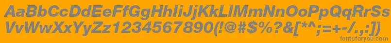 HelveticaneueltstdHvit Font – Gray Fonts on Orange Background